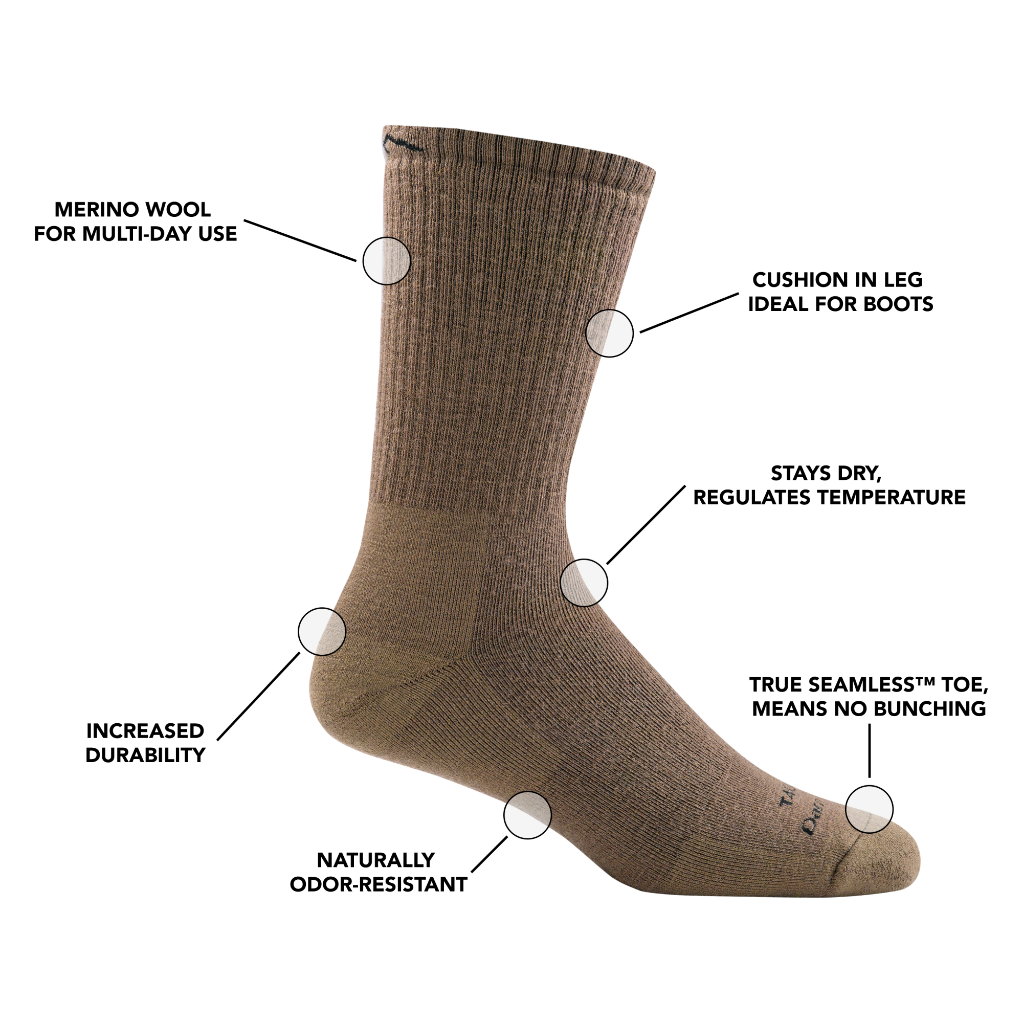 T4033 Boot Heavyweight Tactical Socks with Full Cushion - Image 3